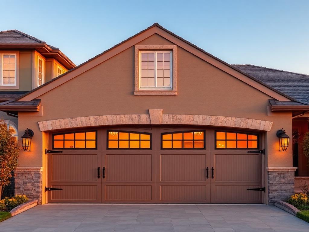 Beautiful carriage-style garage door installed by Norwell Garage Doors master technicians